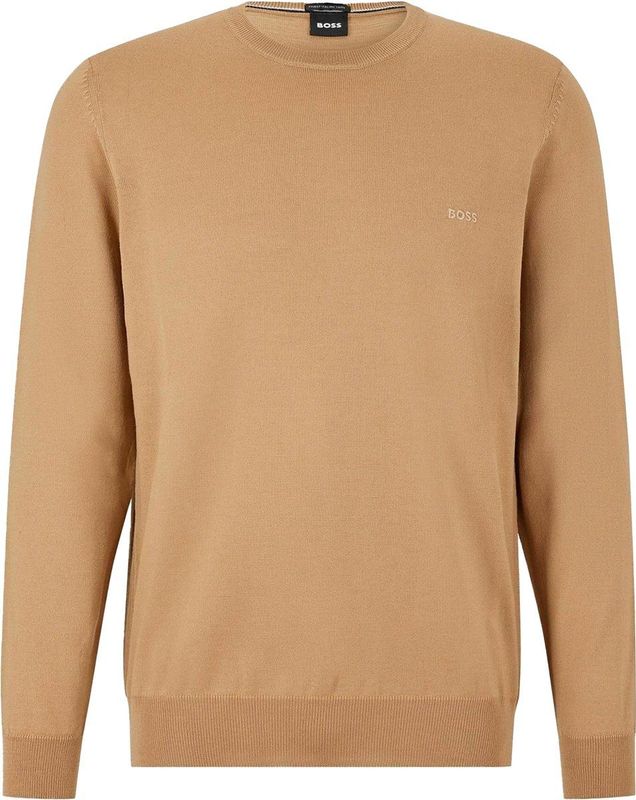 BOSS - Trui Botto Wol Beige - Heren - Regular-fit