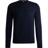 BOSS Trui Botto Wol Navy - Heren - Pullovers