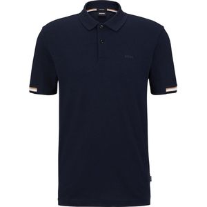 Boss Parlay Polo Met Korte Mouwen Zwart L Man