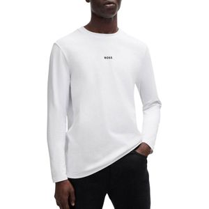 BOSS Orange - T-shirt - Wit - Katoen/Elastaan