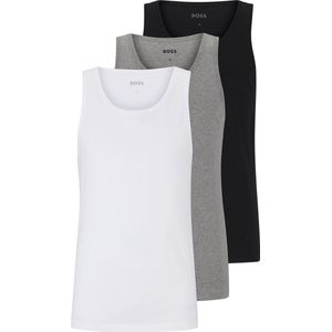 HUGO BOSS Classic Tanktops regular fit (3-pack) - heren singlets O-hals - zwart - grijs en wit