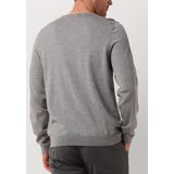 BOSS Leno slim fit trui wol - heren pullover middeldik O-hals - lichtgrijs