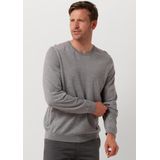 BOSS Leno slim fit trui wol - heren pullover middeldik O-hals - lichtgrijs