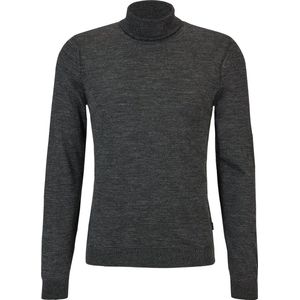 BOSS Musso slim fit trui wol - heren coltrui - zwart