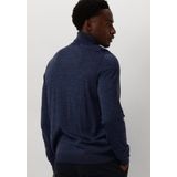 BOSS Musso slim fit trui wol - heren coltrui - kobalt blauw