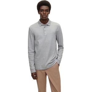 Hugo Boss polo lange mouw grijs