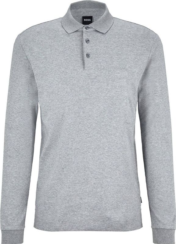 Boss - Pado - Poloshirt - Grijs Gemêleerd - 100% Katoen