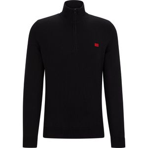 HUGO Red - San Quintus-C - Half Zip - Zwart
