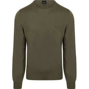BOSS - Botto - Gebreide Trui - Groen - Wol