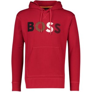 BOSS fleece heren t-shirt, Helder rood