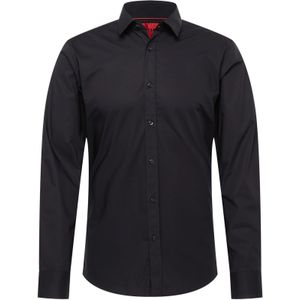 HUGO - Elisha - Overhemd - Zwart - Slim Fit - Strijkvriendelijk