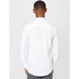 HUGO - Elisha - Overhemd - Wit - Slim Fit, Popeline, Lange Mouwen, Easy Iron