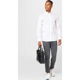 HUGO - Elisha - Overhemd - Wit - Slim Fit, Popeline, Lange Mouwen, Easy Iron