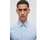 Overhemd - Effen - Katoen - Slim Fit - Lange Mouw