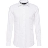 HUGO BOSS - Wit Effen Overhemd - 100% Katoen - Kent Kraag - Lange Mouwen