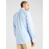 BOSS Hank slim fit overhemd - popeline - blauw - Strijkvriendelijk - Boordmaat: 37