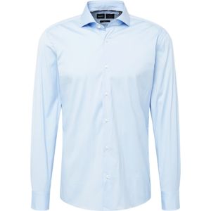 BOSS Hank slim fit overhemd, popeline, blauw
