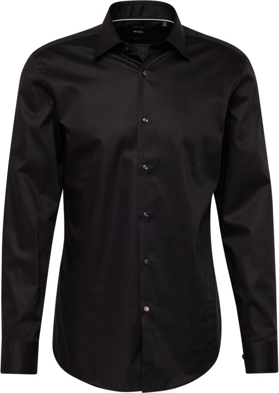 Hanky - Effen Overhemd met Kentkraag en Lange Mouwen