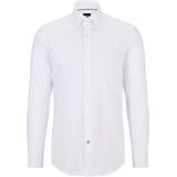 Hugo Boss Overhemd - Wit - Katoen Poplin - Slim Fit