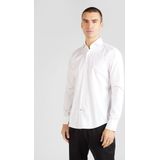 BOSS - Joe - Overhemd - Wit - Regular Fit, Structuurweving, Lange Mouwen, Easy Iron