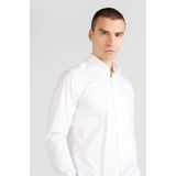 BOSS - Joe - Overhemd - Wit - Regular Fit, Structuurweving, Lange Mouwen, Easy Iron