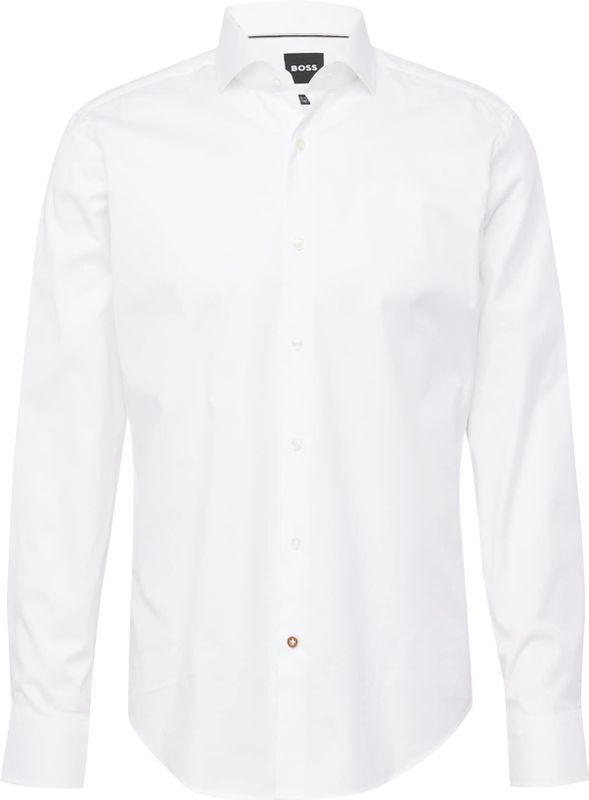 BOSS - Joe - Overhemd - Wit - Regular Fit, Structuurweving, Lange Mouwen, Easy Iron