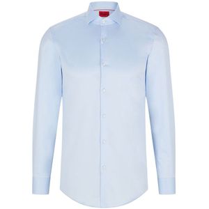 HUGO - Kason - Overhemd - Blauw - Slim Fit - Twill