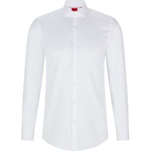 HUGO - Kason - Overhemd - Wit - Slim Fit - Strijkvriendelijk