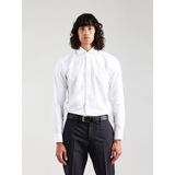 HUGO - Kason - Shirt - Blauw - Katoen - Lange Mouwen