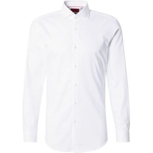 HUGO - Kason - Shirt - Blauw - Katoen - Lange Mouwen