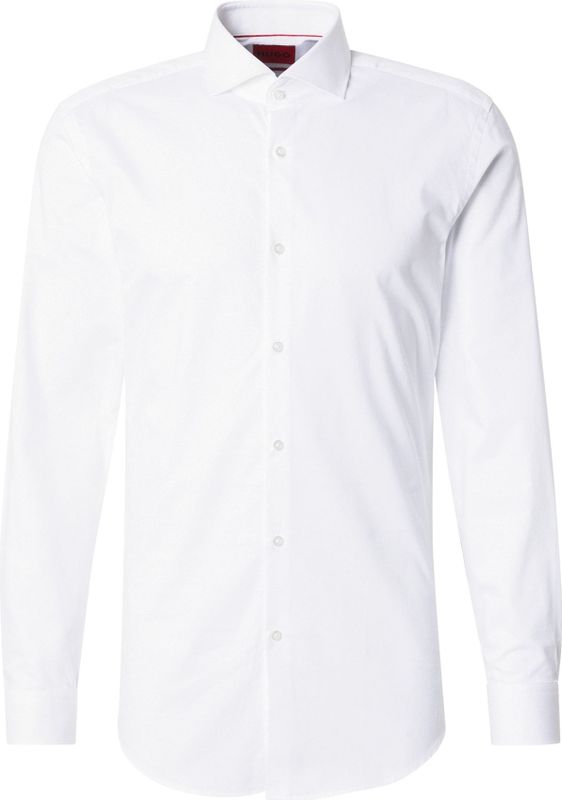 HUGO - Kason - Shirt - Blauw - Katoen - Lange Mouwen