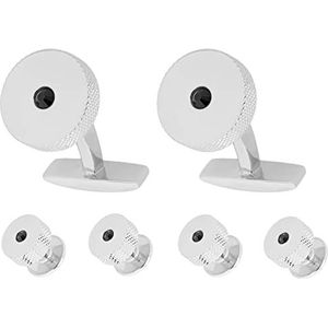 BOSS Heren Janik_Set Cufflinks, Silver40, One Size