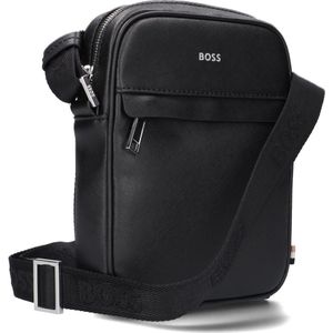 BOSS Zair Reporter - Schoudertas - Black - Leder, Polyester, Polyamide