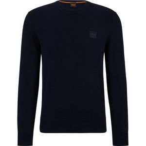 Hugo Boss Orange - Pullover - Donkerblauw - Katoen/Kasjmier