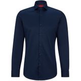 HUGO - Kason - Slim Fit Overhemd - Blauw - Twill