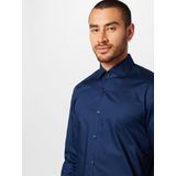 HUGO - Kason - Slim Fit Overhemd - Blauw - Twill