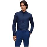 HUGO - Kason - Slim Fit Overhemd - Blauw - Twill