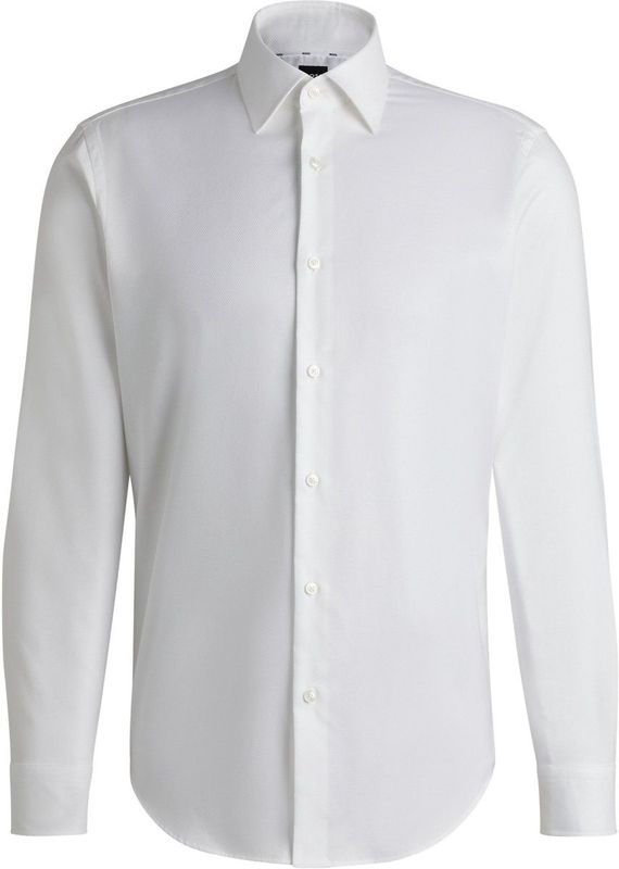 BOSS - Joe - Overhemd - Wit - Structuur - Easy Iron