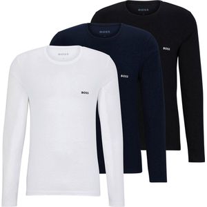 BOSS - Logo Longsleeve - Zwart/Wit - Ronde Hals - Lange Mouwen