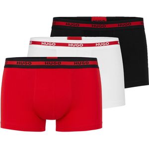 HUGO - Boxershorts - Set van Drie - Met Logotailleband - Stretchkatoen