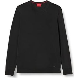HUGO Heren San Cesar-V Knitted_Sweater, Black1, L