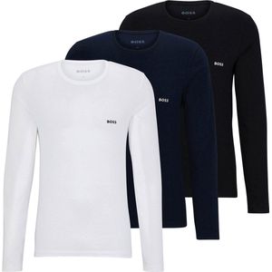 BOSS Longsleeve-Shirt - Zwart/wit - Katoen - 3-delig