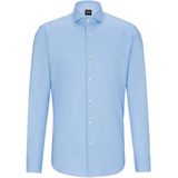 BOSS - Hank - Overhemd - Blauw - Twill - Strijkvriendelijk
