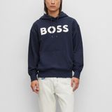 BOSS - Sweatshirt - Groen - Katoen - Capuchon met Buidelzak