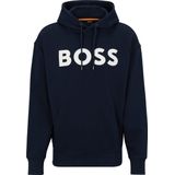 BOSS - Sweatshirt - Groen - Katoen - Capuchon met Buidelzak