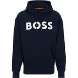 BOSS - Sweatshirt - Groen - Katoen - Capuchon met Buidelzak