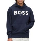 BOSS - Sweatshirt - Groen - Katoen - Capuchon met Buidelzak