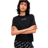HUGO - Pyjama-T-Shirt - Zwart - Stretchjersey - Logoprint