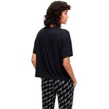 HUGO - Pyjama-T-Shirt - Zwart - Stretchjersey - Logoprint