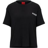 HUGO - Pyjama-T-Shirt - Zwart - Stretchjersey - Logoprint